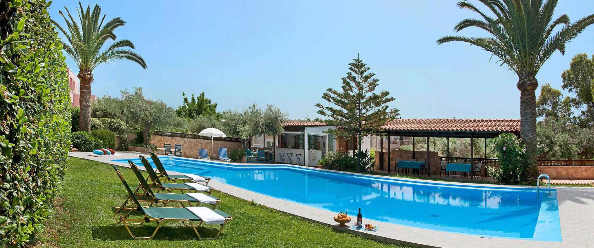 Swimming pool at Argo apartments Chania